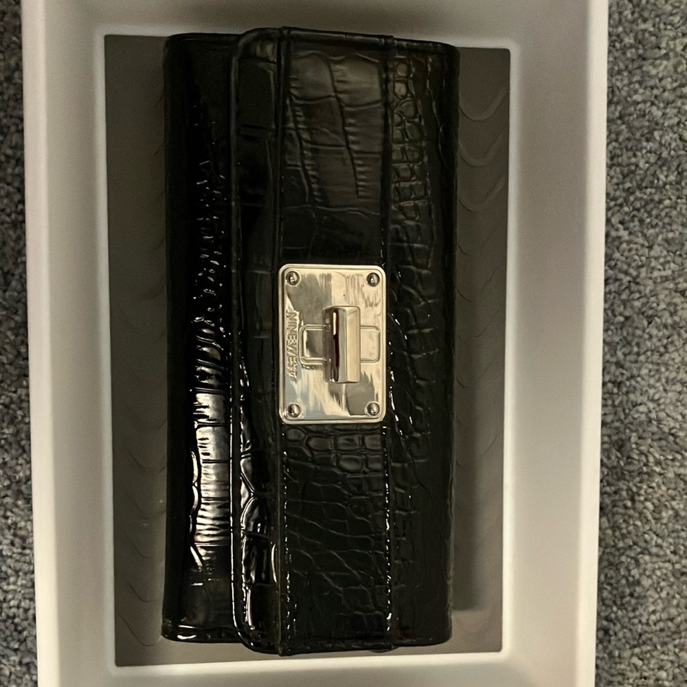 Nine West Black Crocodile Pattern Wallet